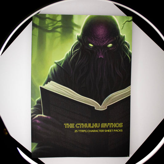 The Cthulhu Mythos TTRPG Character Sheet Book
