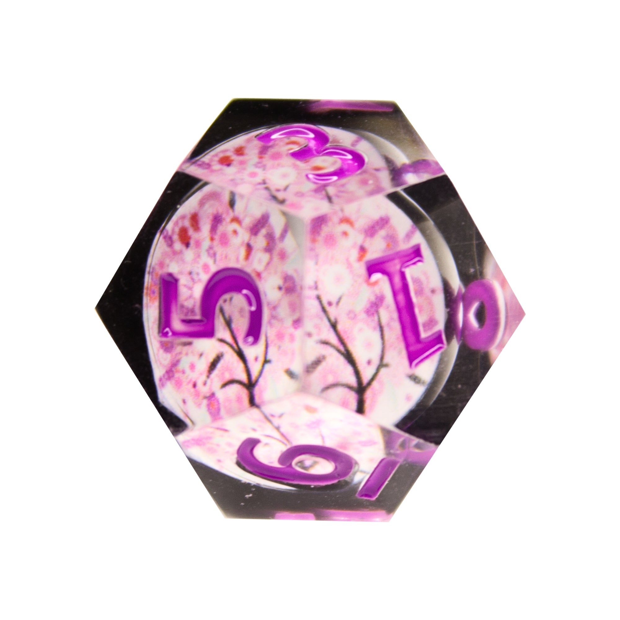 Cherry Blossom Resin Dice (7pc Set)