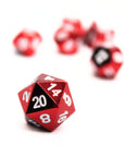 Red Plated Metal Dice (7pcs Set)