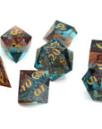 Prismatic Ember 7pcs Inclusion Dice Set | Sharp Edge Dice