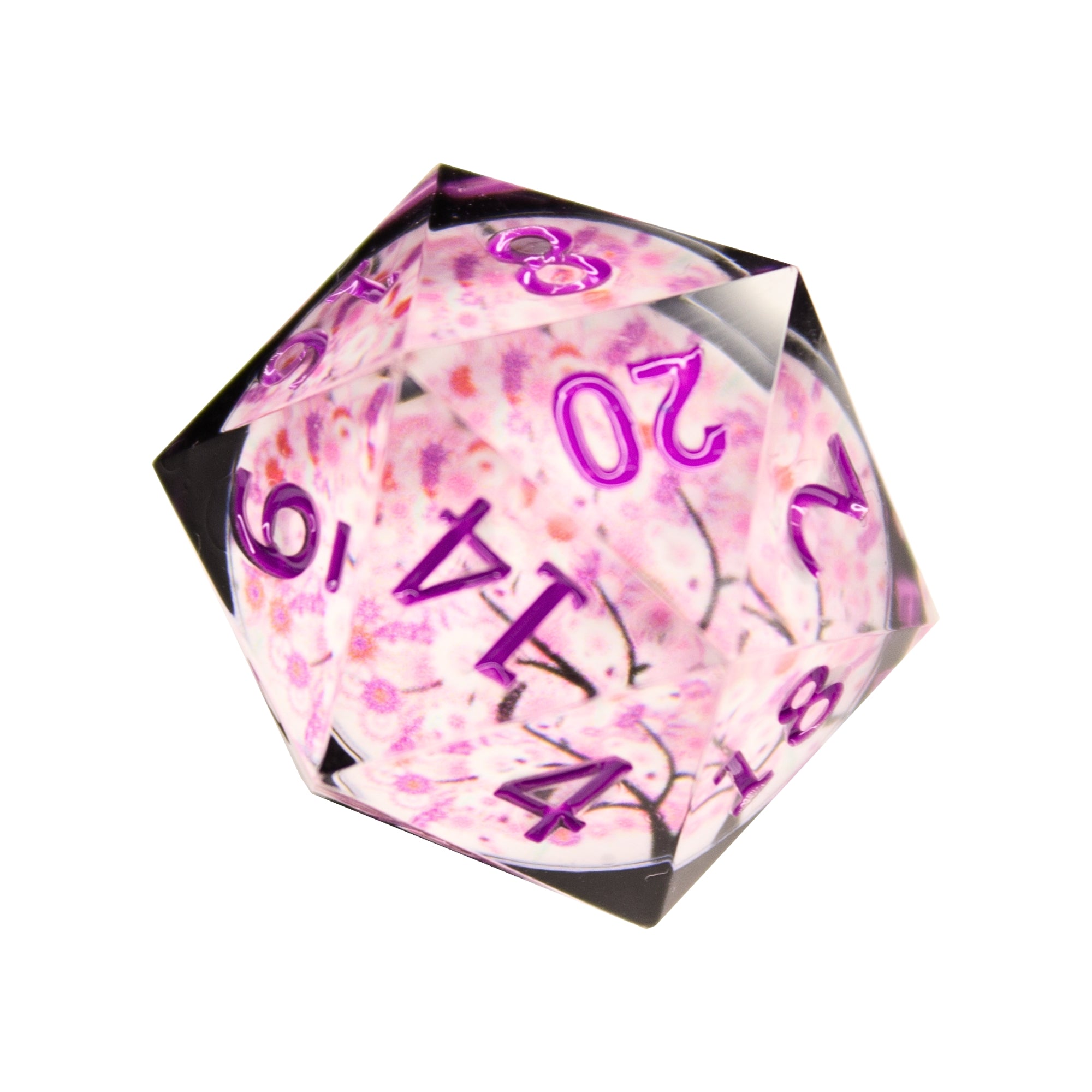 Cherry Blossom Resin Dice (7pc Set)