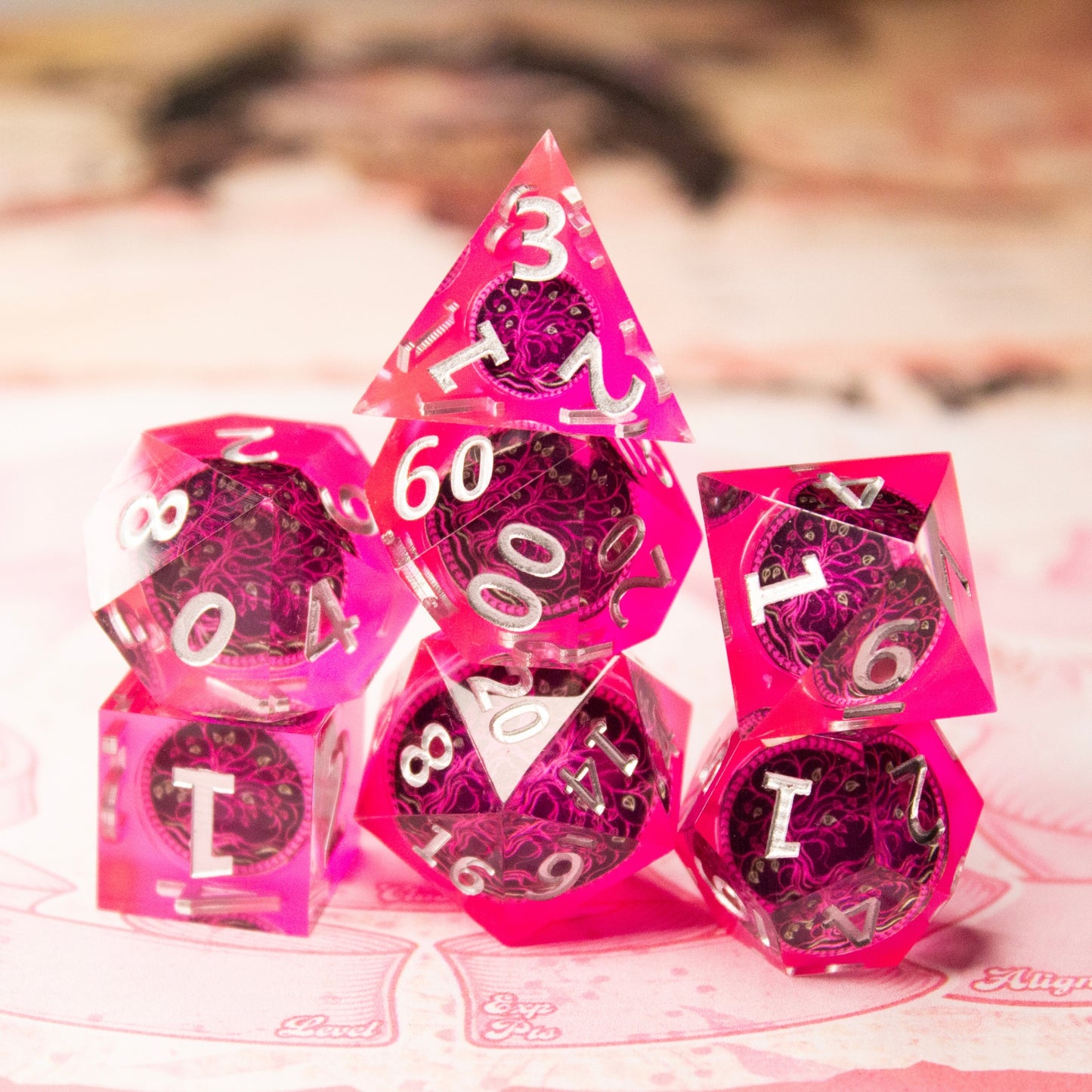 Little Worlds 7pc Resin Dice Set | Yggdrasil the World Tree