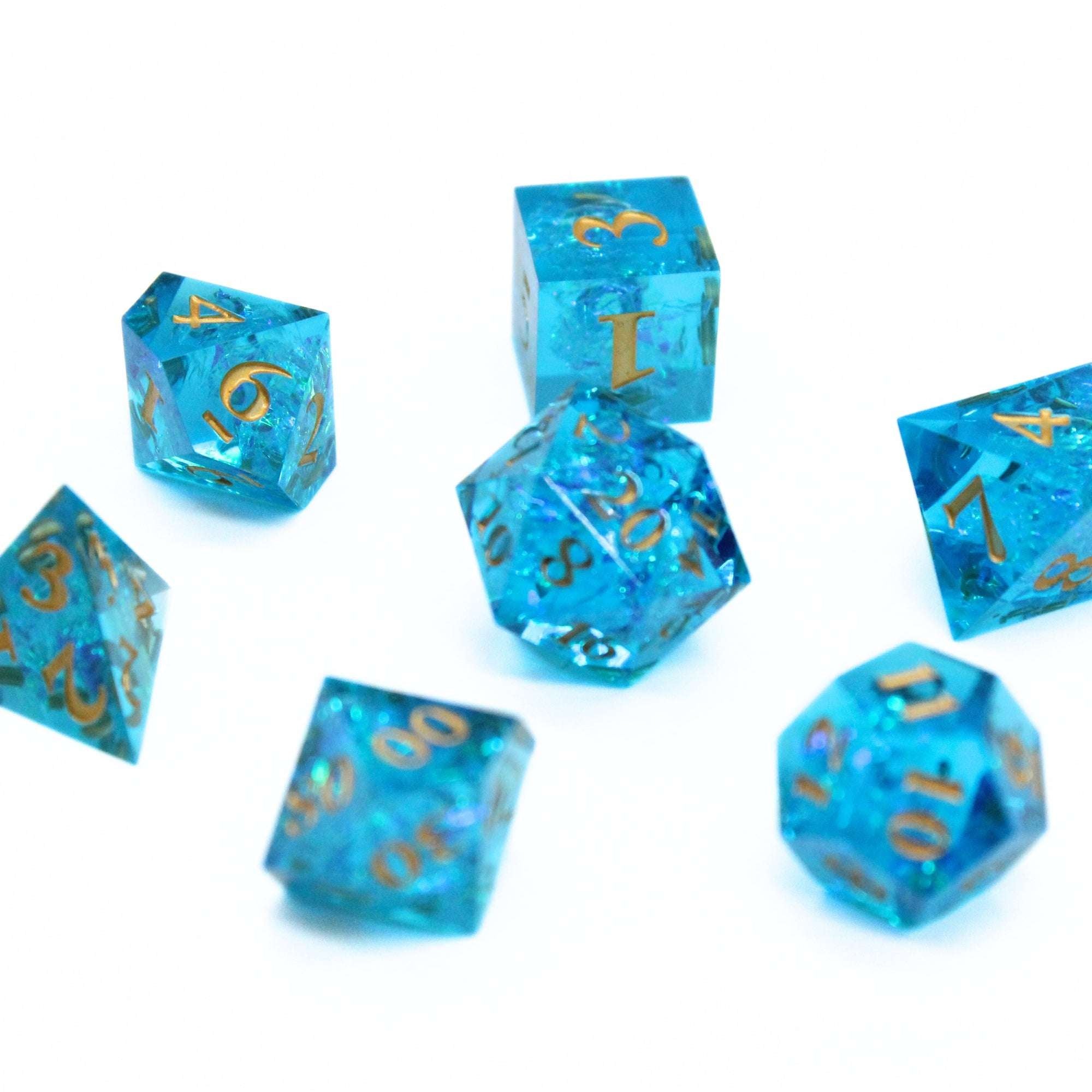 Starlight Drift 7pcs Inclusion Dice Set | Sharp Edge Dice