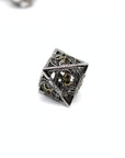 Silver Dragon Hollow Metal Dice (7pcs Set)