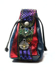 Medium Leather Dice Bag | Multicolored Astrolabe