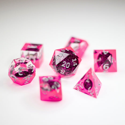 Pharaoh - Egyptian Marble Gemstone Dice Set | 7 Polyhedral Dice | Dungeons  and Dragons | DND