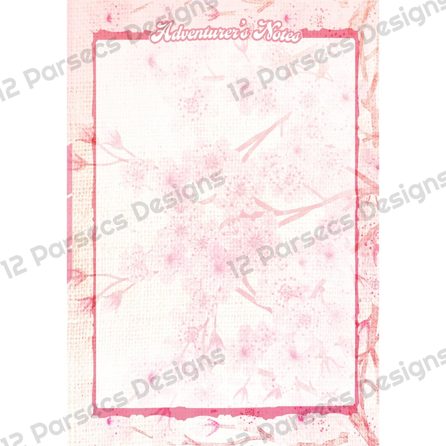 Cherry Blossom Tree TTRPG Character Sheet (DIGITAL DOWNLOAD)