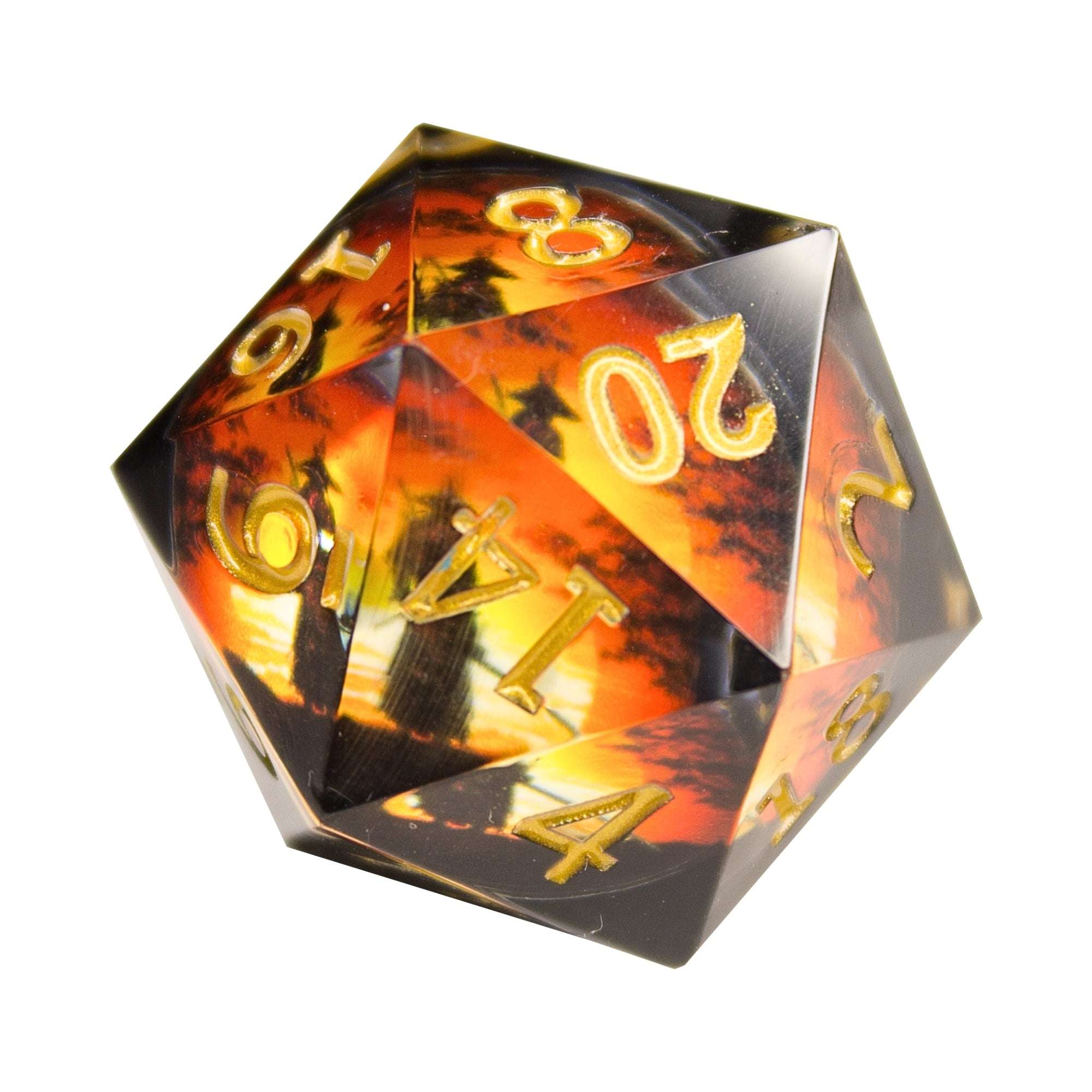 Ronin Sunrise 7pc Resin Dice Set | Little Worlds Collection