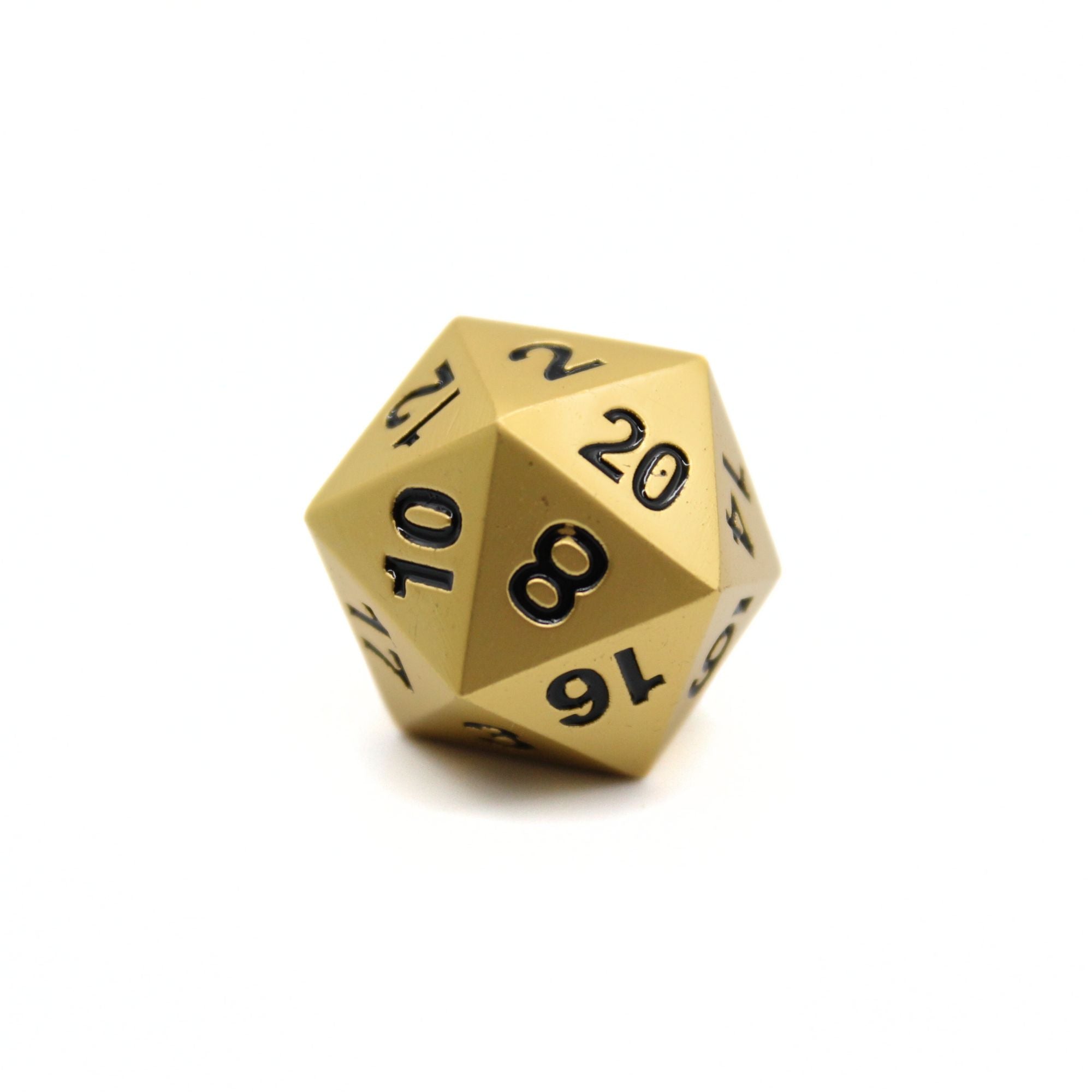 Matte Gold Metal Dice (7pcs Set)