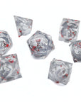 Sakura Blossom Silver Liquid Core Dice | Sharp Edge Dice