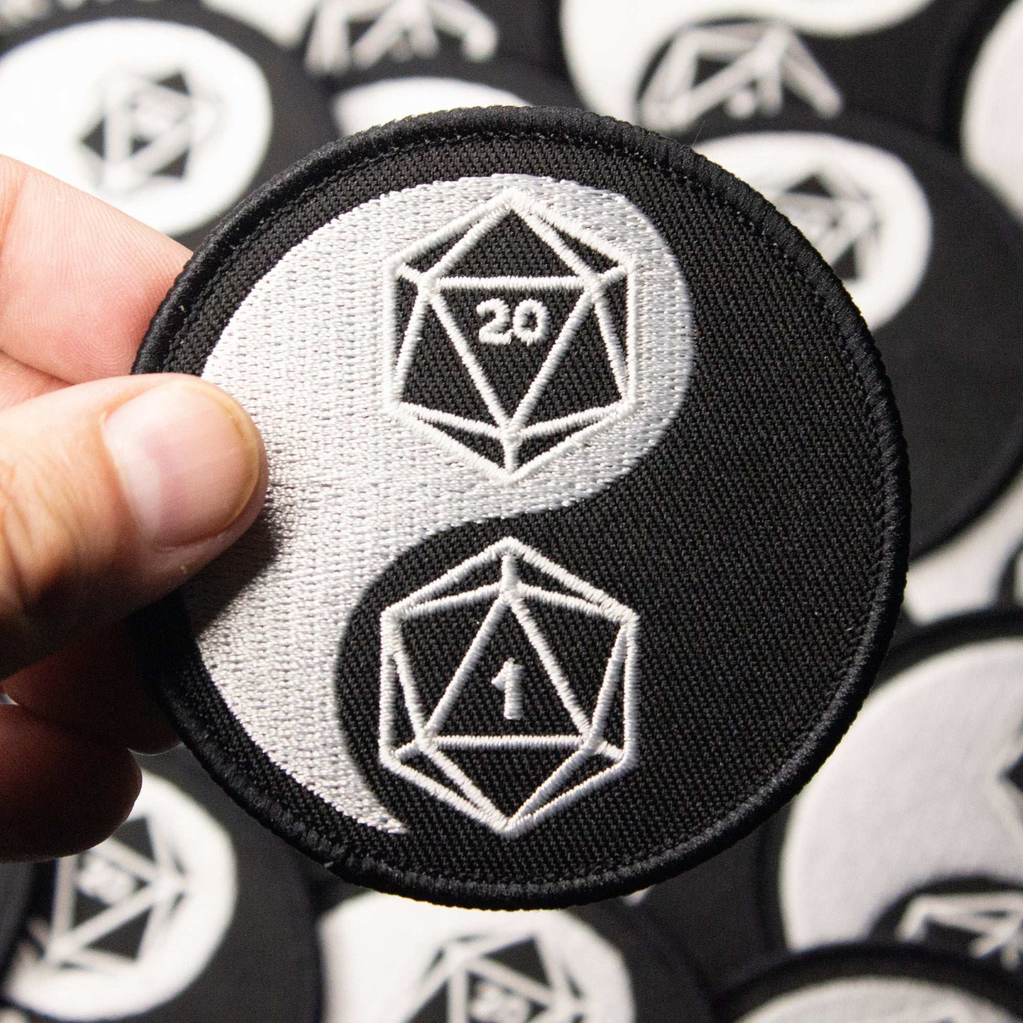 Yin Yang D20 3" Embroidered Patch