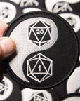 Yin Yang D20 3" Embroidered Patch