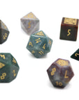 Indian Agate Stone Dice (7pcs set)