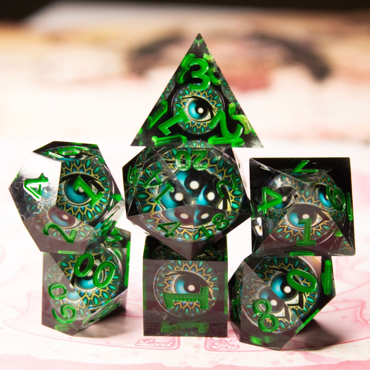 Little Worlds 7pc Resin Dice Set | The Mind's Eye