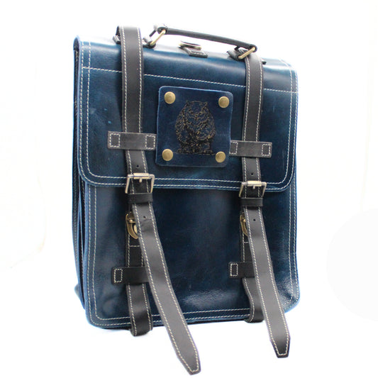 Blue Bag of the Abyss | Gamer's Leather Backpack