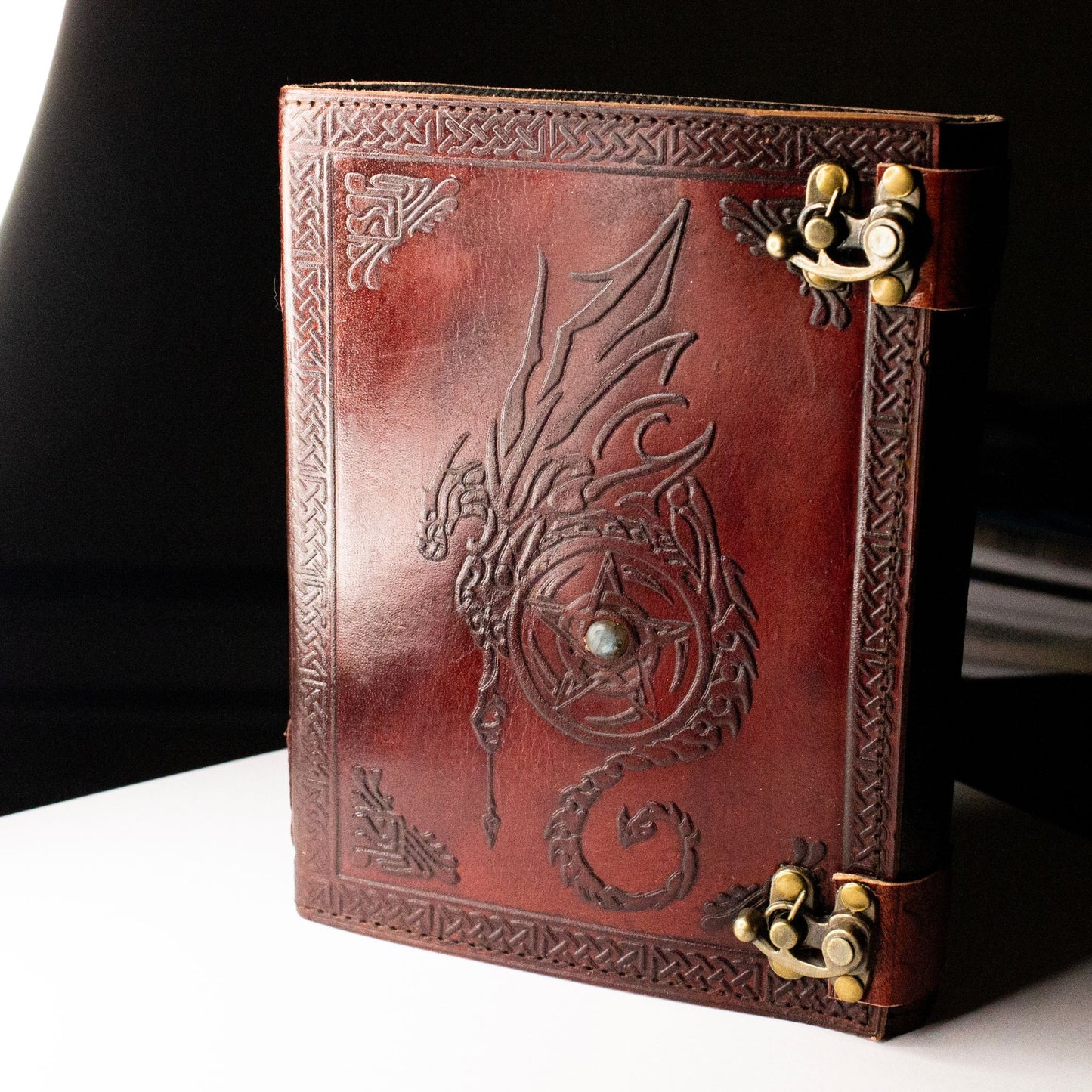 Red Dragon Grimoire Leather Journal