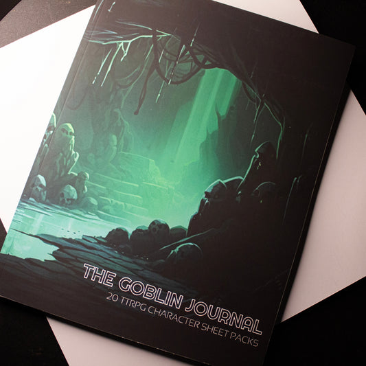 Goblin Journal TTRPG Character Sheet Book