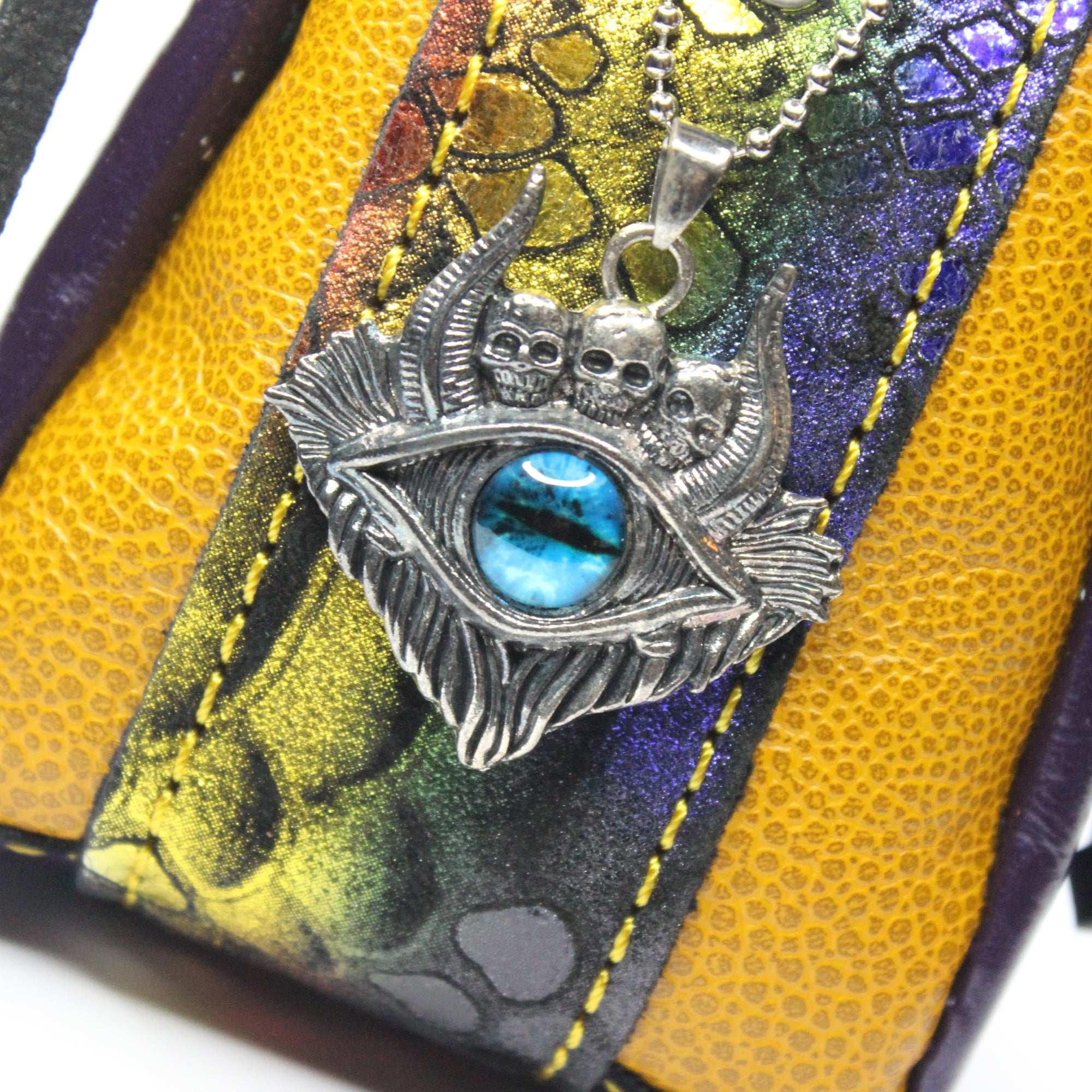 Medium Leather Dice Bag | Evil Eye