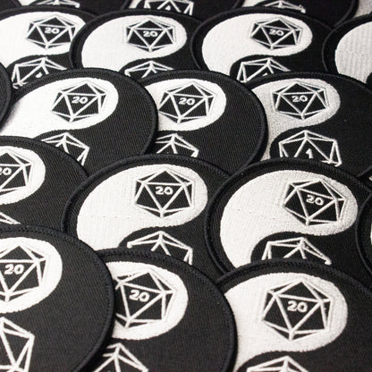 Yin Yang D20 3" Embroidered Patch