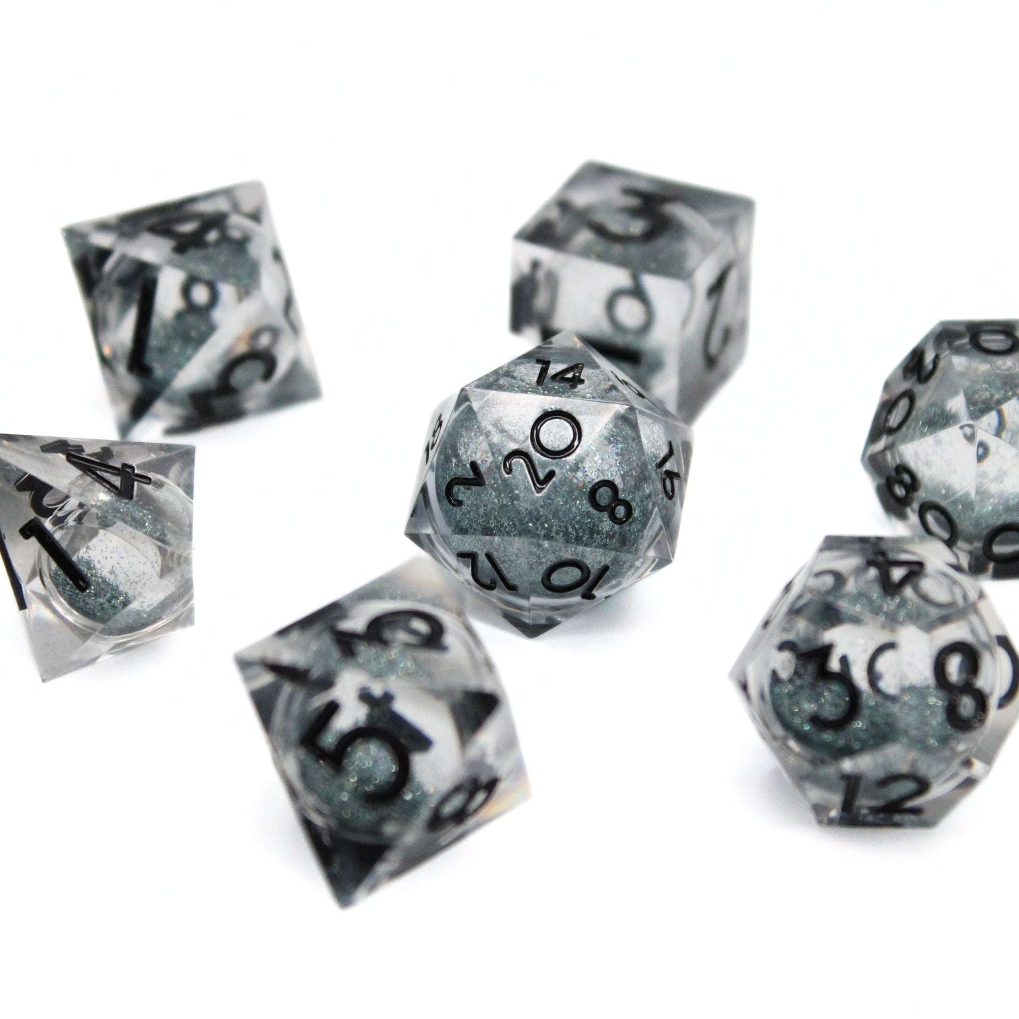 Ethereal Essence Liquid Core 7pcs Dice Set | Sharp Edge Dice