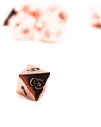 Rose Gold Plated Metal Dice (7pcs Set)