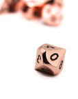 Rose Gold Plated Metal Dice (7pcs Set)