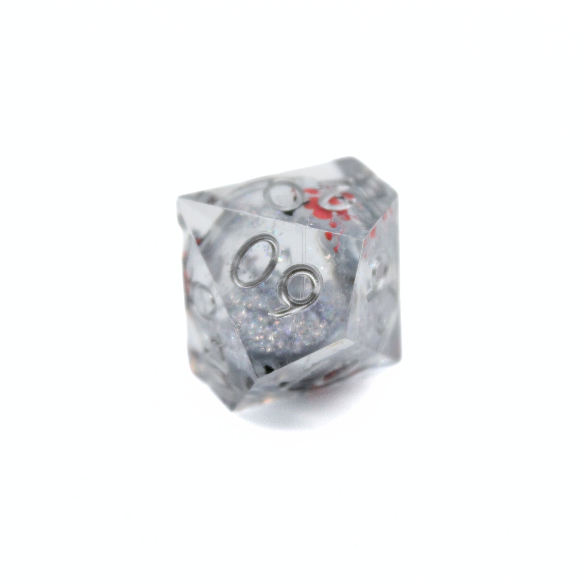 Sakura Blossom Silver Liquid Core Dice | Sharp Edge Dice