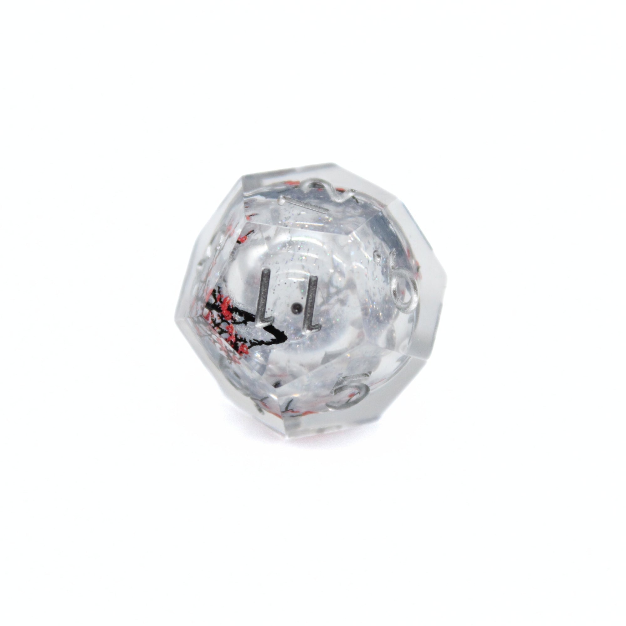 Sakura Blossom Silver Liquid Core Dice | Sharp Edge Dice