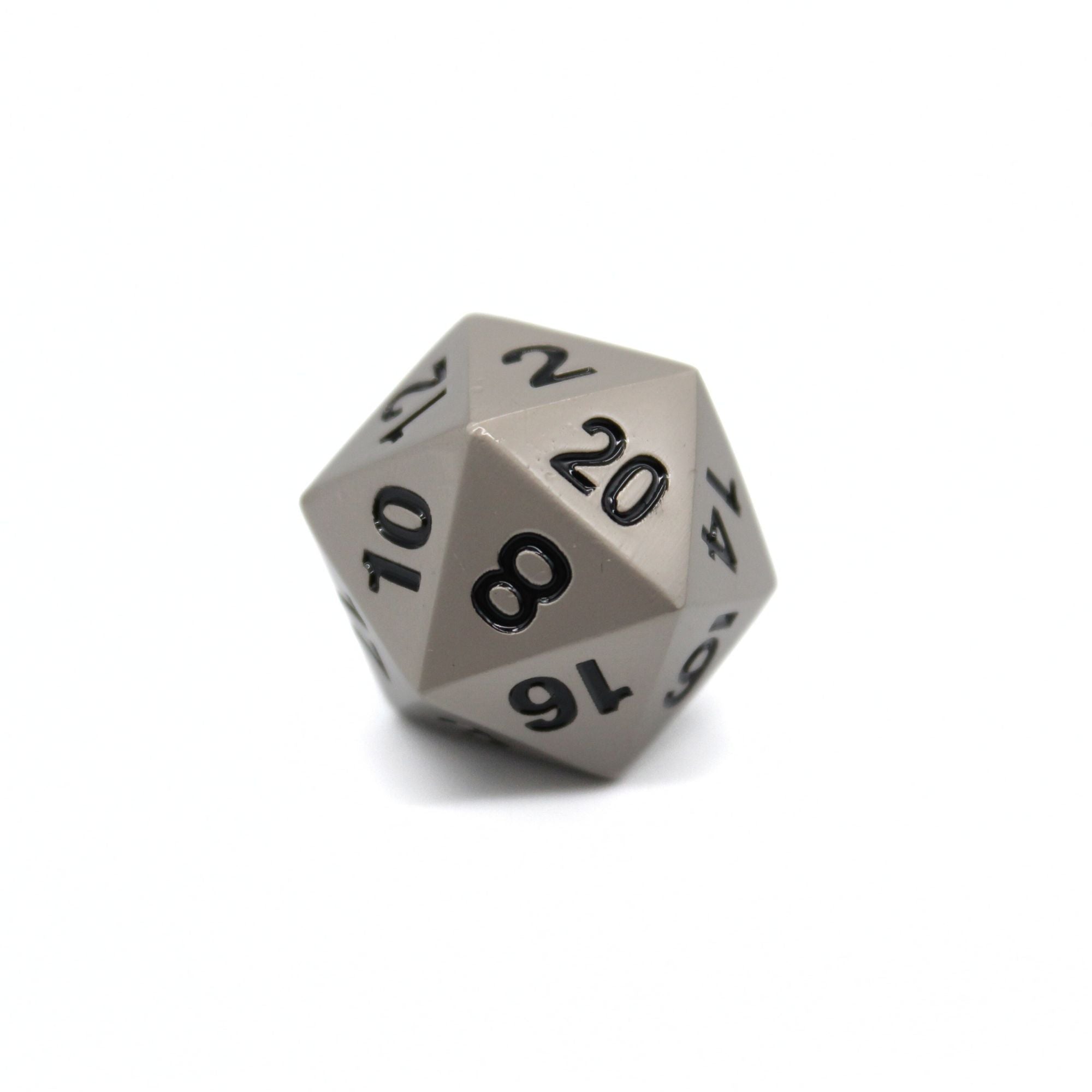 Matte Silver Metal Dice (7pcs Set)