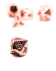 Rose Gold Plated Metal Dice (7pcs Set)