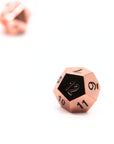 Rose Gold Plated Metal Dice (7pcs Set)