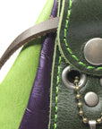 Medium Leather Dice Bag | Green Moon Stone