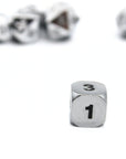 Silver Plated Metal Dice (7pcs Set)