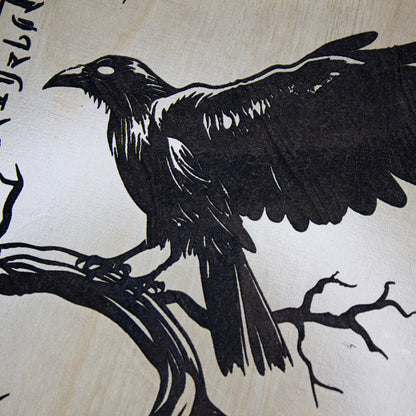 Eldritch Wooden Raven Notebook