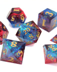 Astral Radiance 7pcs Inclusion Dice Set | Sharp Edge Dice