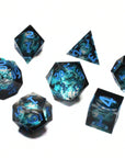 Glacial Fortress 7pc Resin Dice Set | Little Worlds Collection