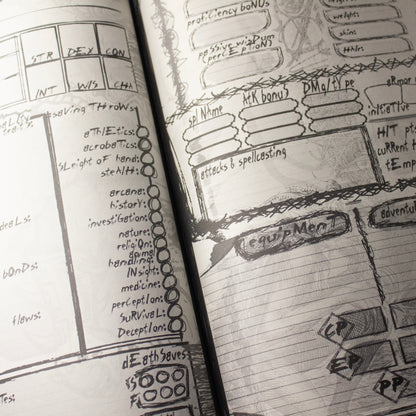 Goblin Journal TTRPG Character Sheet Book