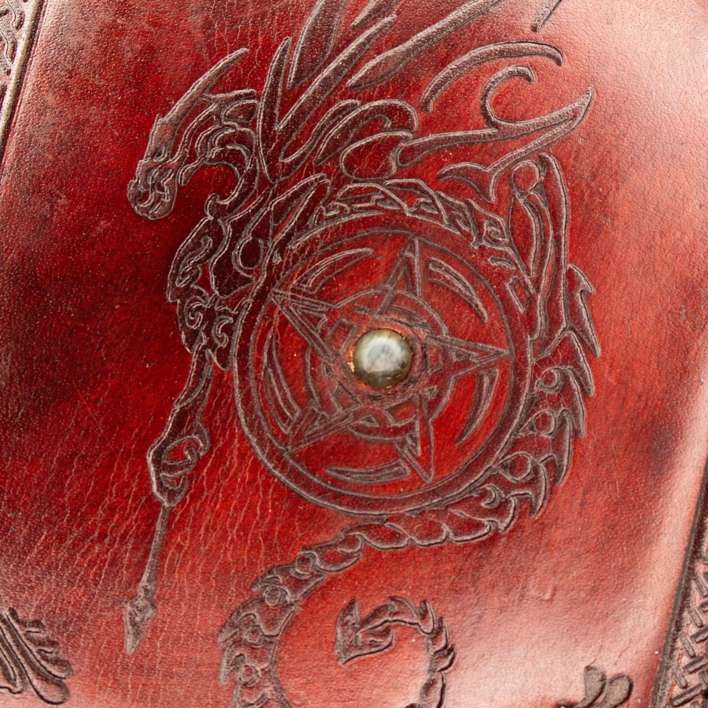 Red Dragon Grimoire Leather Journal