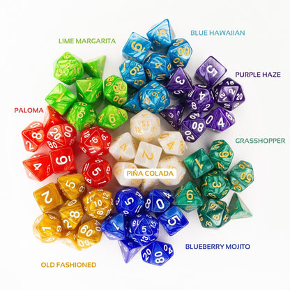 Summertime Vibes 8-Pack Mega Mix | Pearl Acrylic Dice (8 x 7pc Sets)