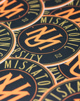 Miskatonic University 3" Sticker (Black & Orange)