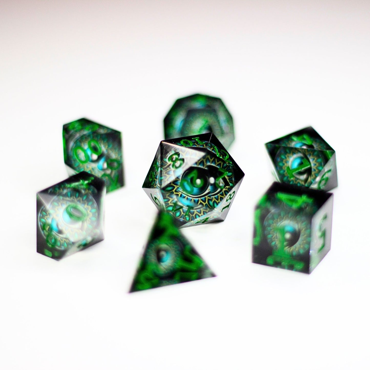 Little Worlds 7pc Resin Dice Set | The Mind's Eye