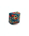 Red and Blue Dragon Scale Metal Dice (7pcs Set)