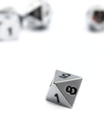 Silver Plated Metal Dice (7pcs Set)