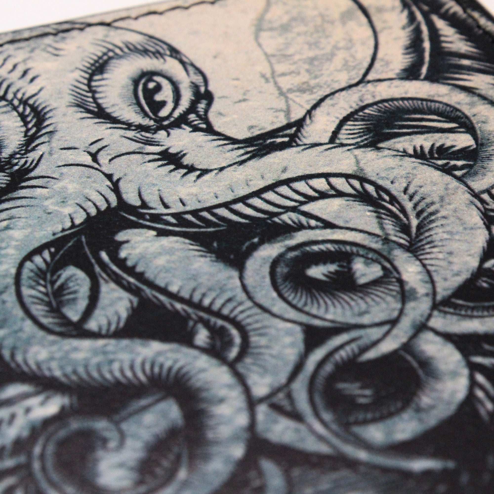 Slate Cthulhu Leather Spiral Notebook