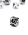 Silver Plated Metal Dice (7pcs Set)