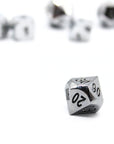 Silver Plated Metal Dice (7pcs Set)