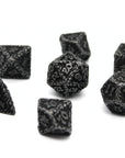 Obsidian Floral Metal Dice (7pcs Set)