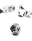 Silver Plated Metal Dice (7pcs Set)