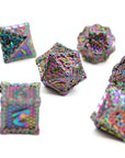 Iridescent Chain Metal Dice (7pcs Set)