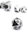 Silver Plated Metal Dice (7pcs Set)